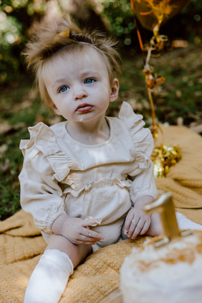 baby milestone one year photo session in Powhatan Va