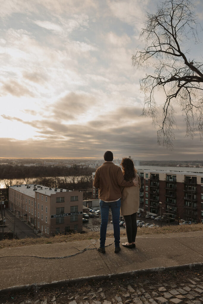 Romantic Libby Hill Park RVA engagement photoshoot