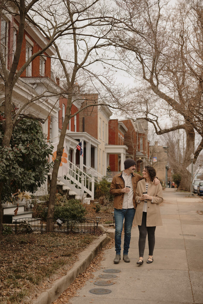 RVA engagement session in the Richmond City street