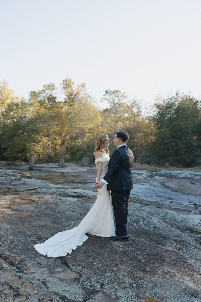Couples portraits from a fall wedding at The Mill At Fine Creek